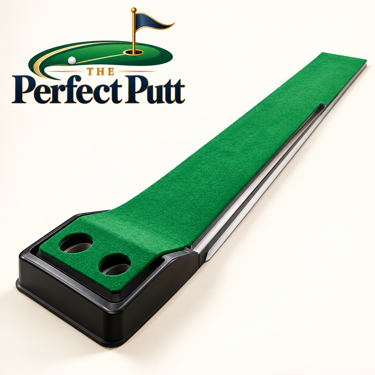 The Perfect Putt — 2-Hole Putting Mat with Ball Return