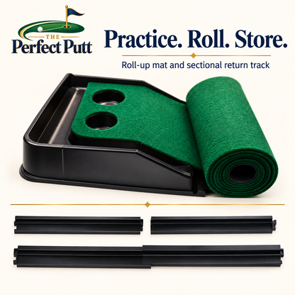 The Perfect Putt — 2-Hole Putting Mat with Ball Return