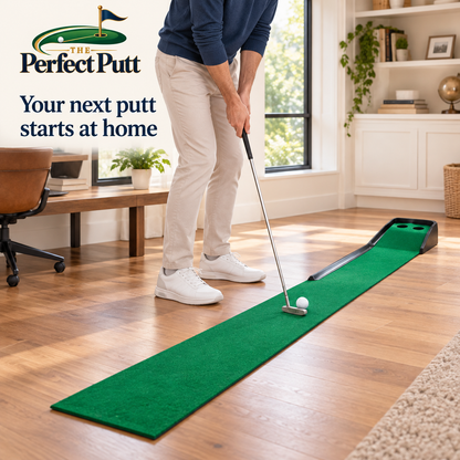 The Perfect Putt — 2-Hole Putting Mat with Ball Return
